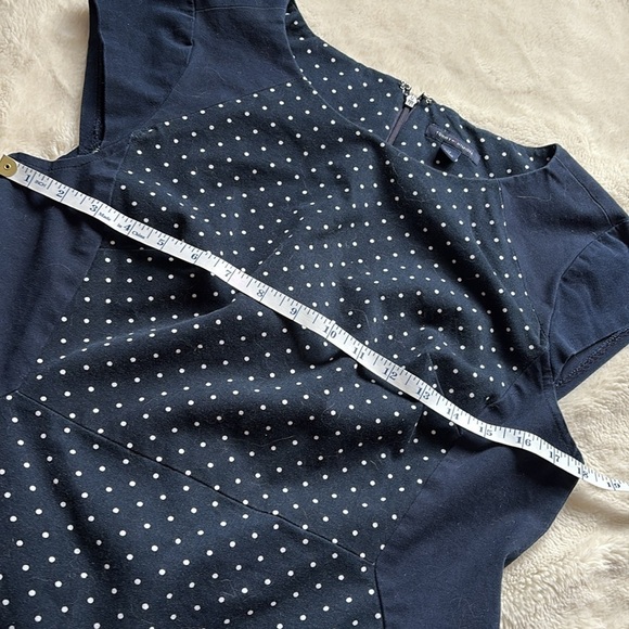 Tommy Hilfiger Navy Blue Polka Dot Sheath Dress Size 12 - Picture 5 of 9